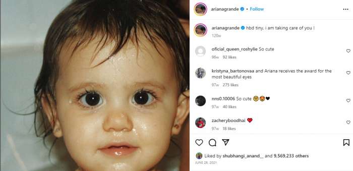 Ariana Grande Post A Picture Of A Baby.